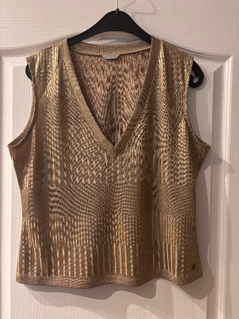 Guess goudkleurig topje 1 x gedragen, als nieuw xxl, Kleding | Dames, Topjes, Maat 46/48 (XL) of groter, Ophalen of Verzenden