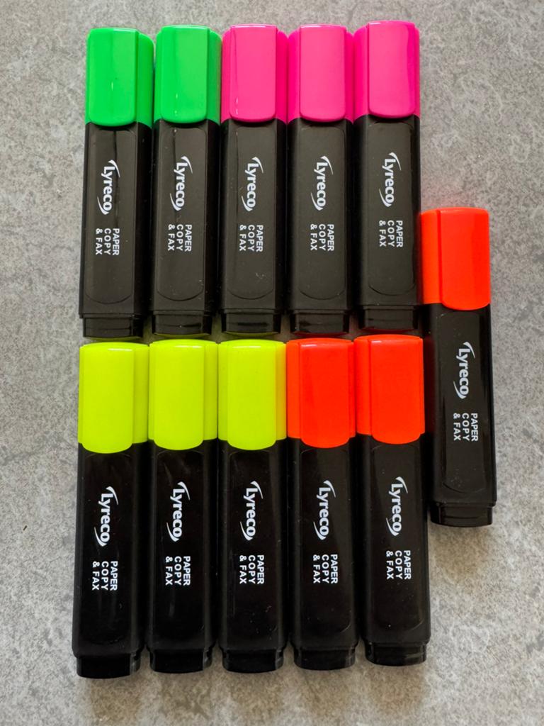 11 fluostiften nieuw, Divers, Fournitures scolaires, Enlèvement ou Envoi, Comme neuf