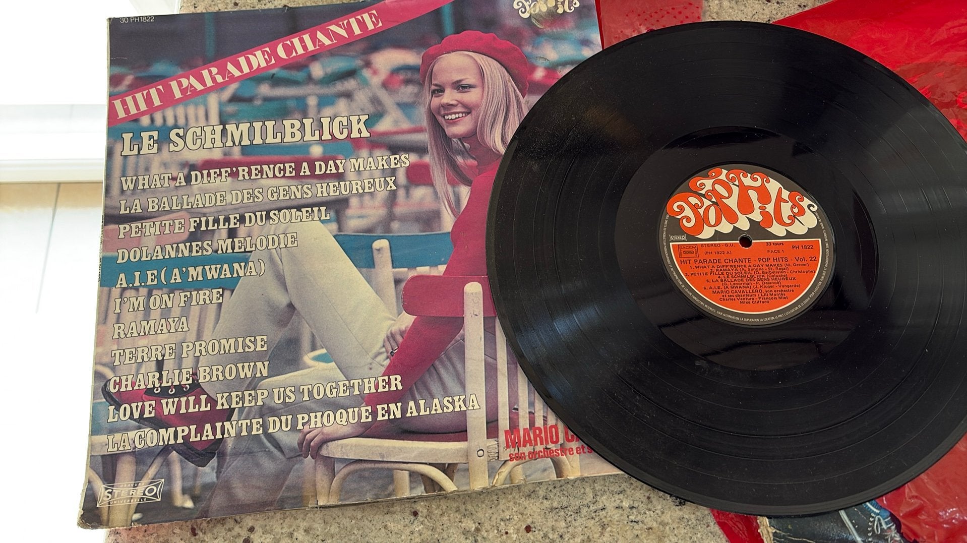 Hit parade chante LP vinyl elpee langspeelplaat M Cavallero, Ophalen, Gebruikt, LP