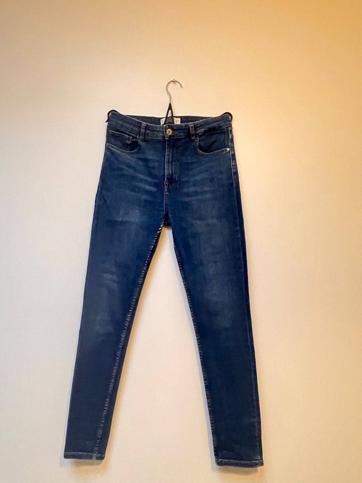 Mango Soho Slim Jeans / Spijkerbroek Bleu Medium - Maat 38, Mango, Ophalen of Verzenden, Zo goed als nieuw, W30 - W32 (confectie 38/40)