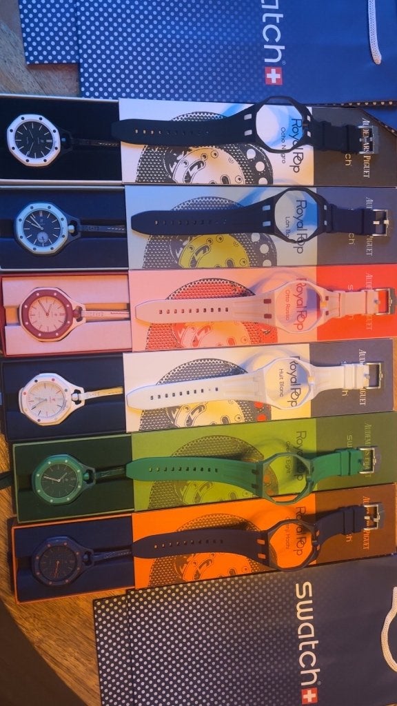 Ap x swatch nieuwe complete set gratis bandje, Handtassen en Accessoires, Horloges | Heren, Ophalen of Verzenden, Nieuw, Zakhorloge