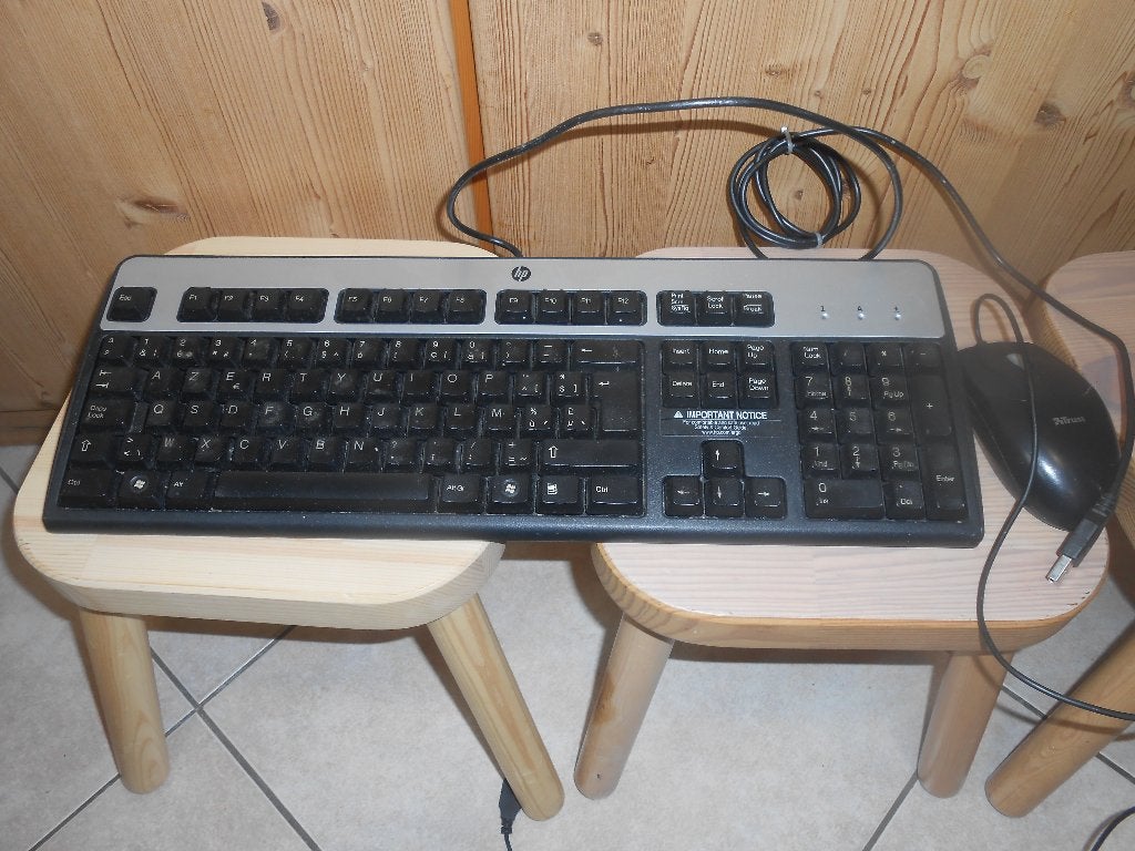 !!! STOP !!! Clavier HP + souris, Computers en Software, Ophalen, Gebruikt, Azerty, HP