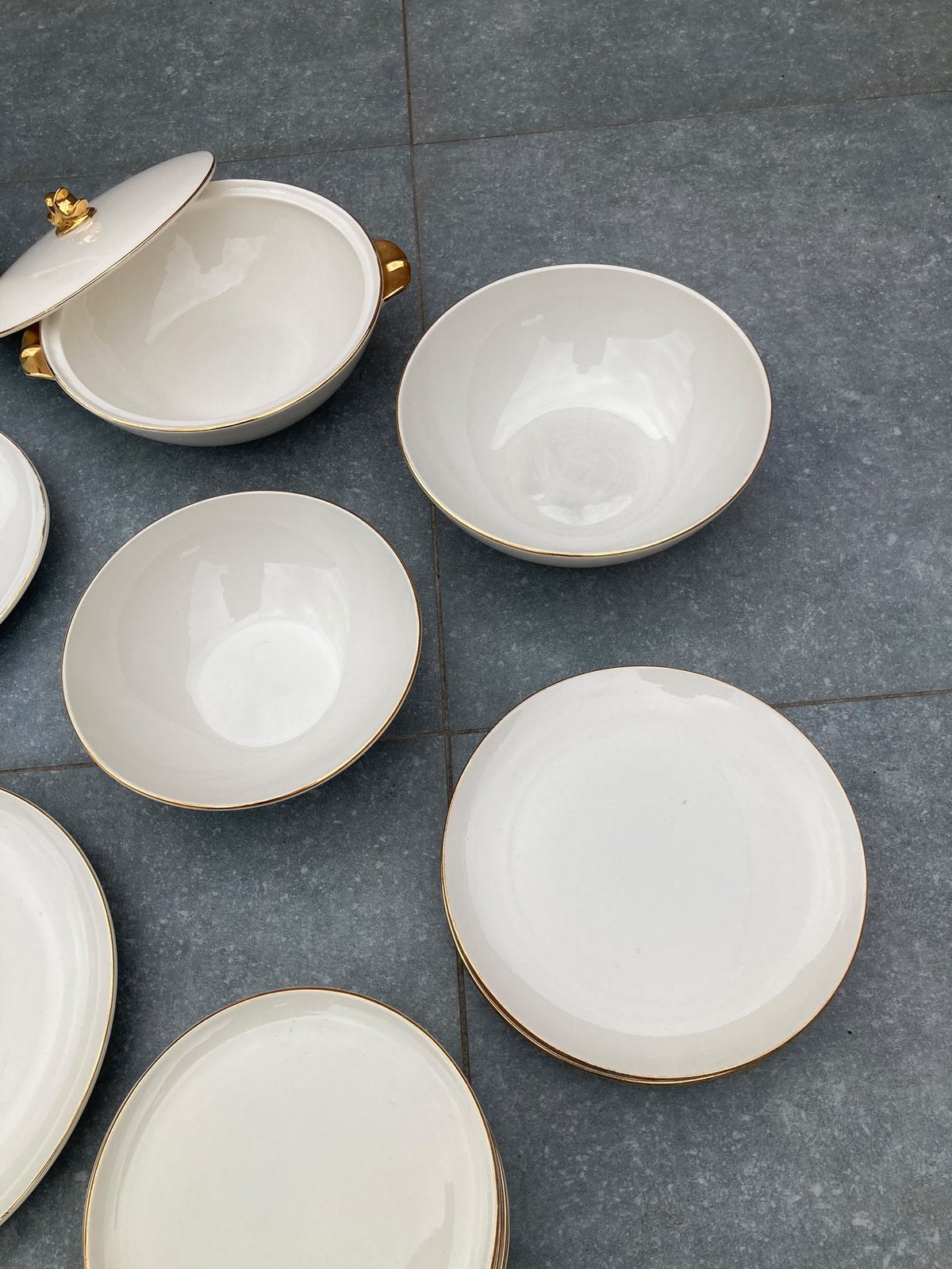 Vintage eetservies set, 24 delig. Uit de jaren 60., Ophalen