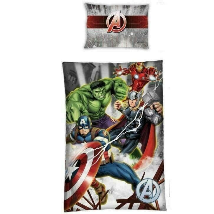 Avengers Dekbedovertrek 140 x 200 - Thunder - Marvel, Eenpersoons, Dekbedovertrek, Nieuw, Ophalen of Verzenden
