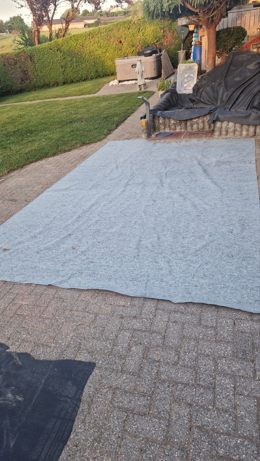 Feutre géotextile spécial pour bâche EPDM d'État 3,5  5m, Jardin & Terrasse, Enlèvement