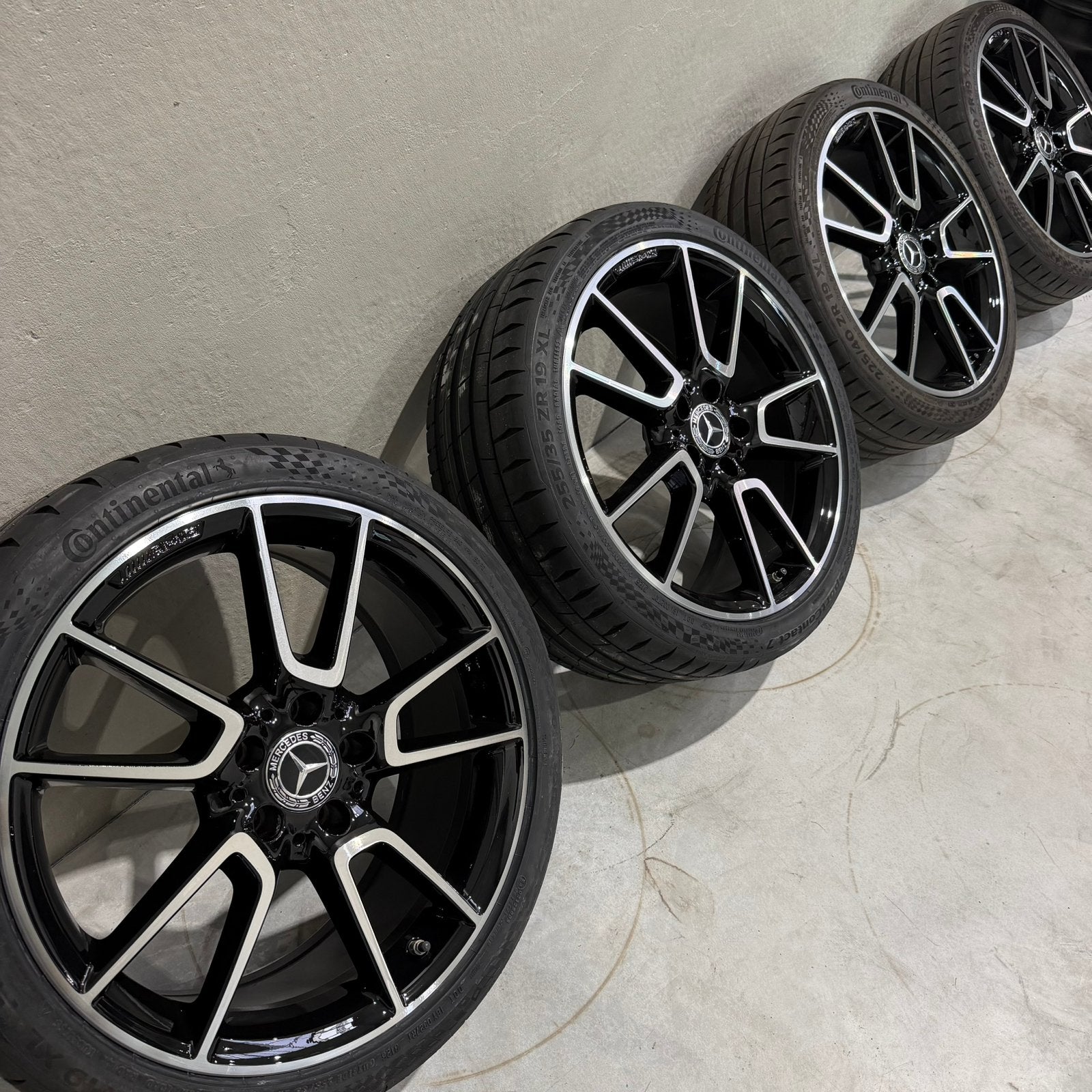 19 inch Origineel Mercedes C klasse W205 velgen met banden, 19 inch, Gebruikt, Banden en Velgen, Ophalen of Verzenden