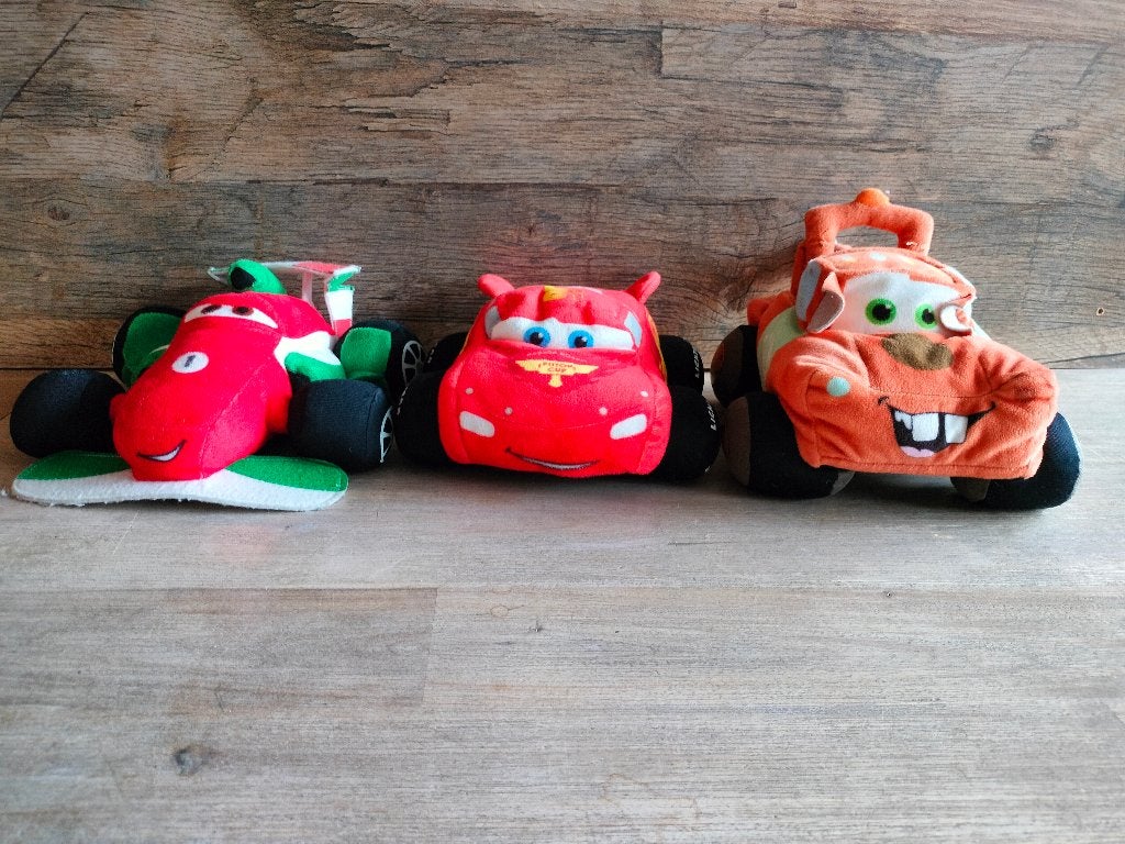 3 Cars knuffels, Kinderen en Baby's, Ophalen, Gebruikt, Disney, Meerkleurig