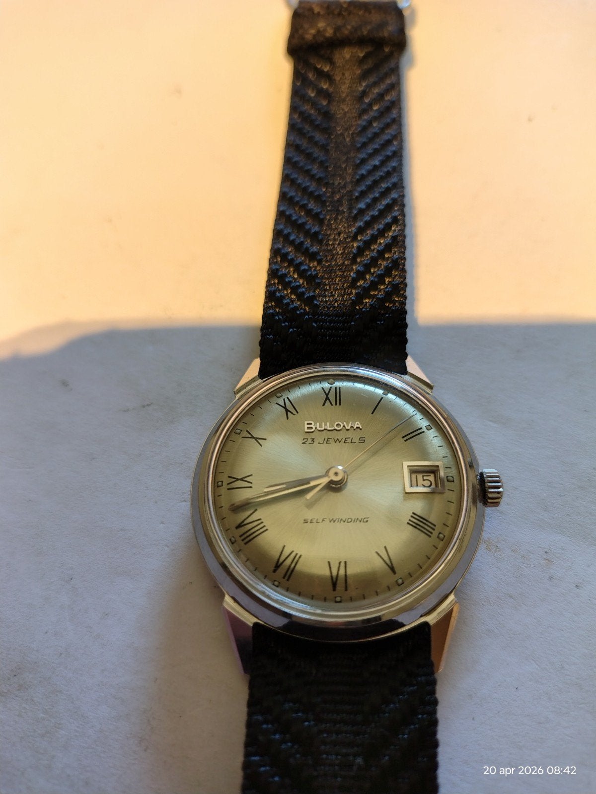 bulova automatic, Ophalen, Staal, Met bandje, Bulova