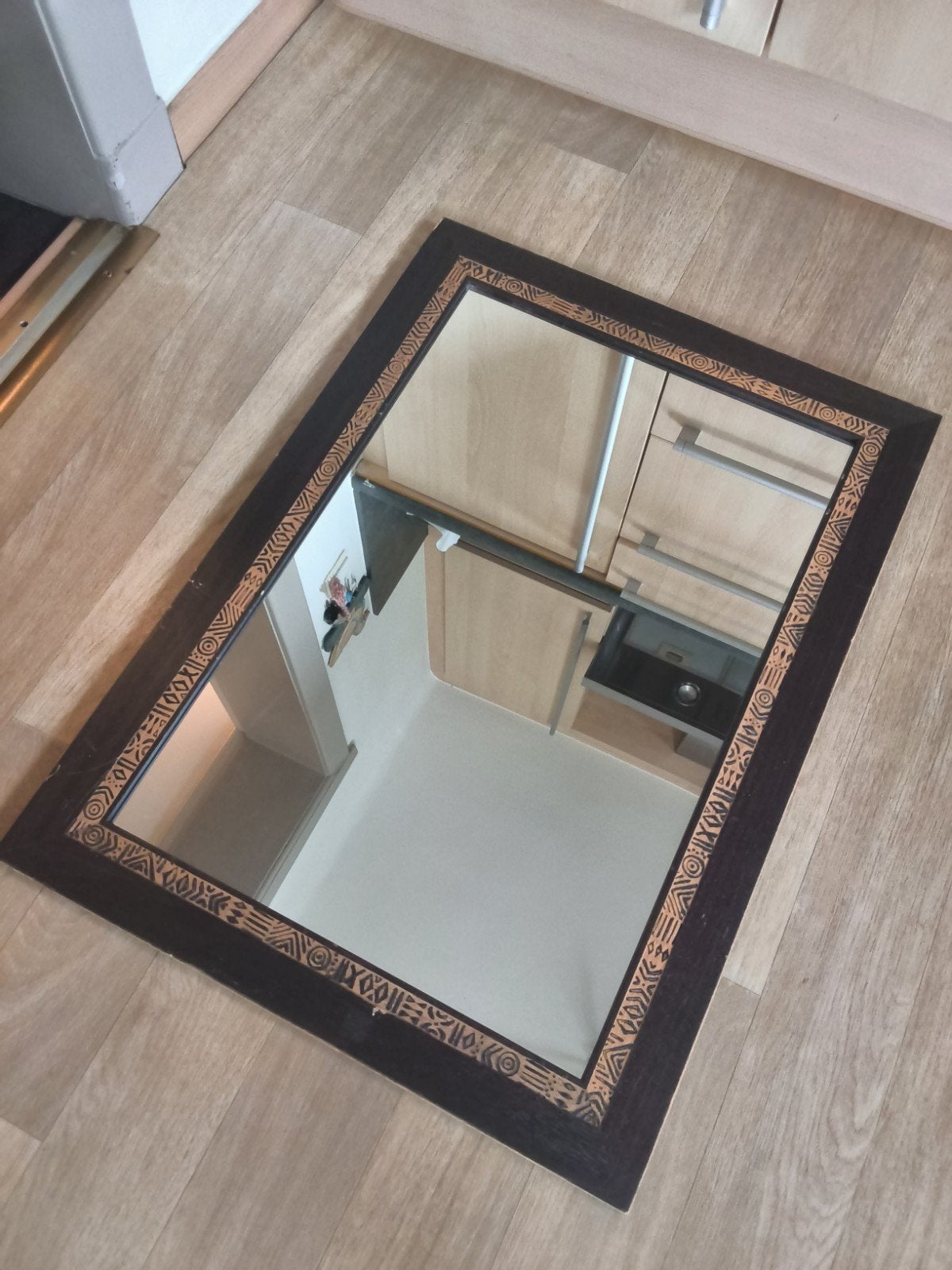 Spiegel  groot ! Jaren 90, Huis en Inrichting, Woonaccessoires | Spiegels, Gebruikt, Rechthoekig, Ophalen