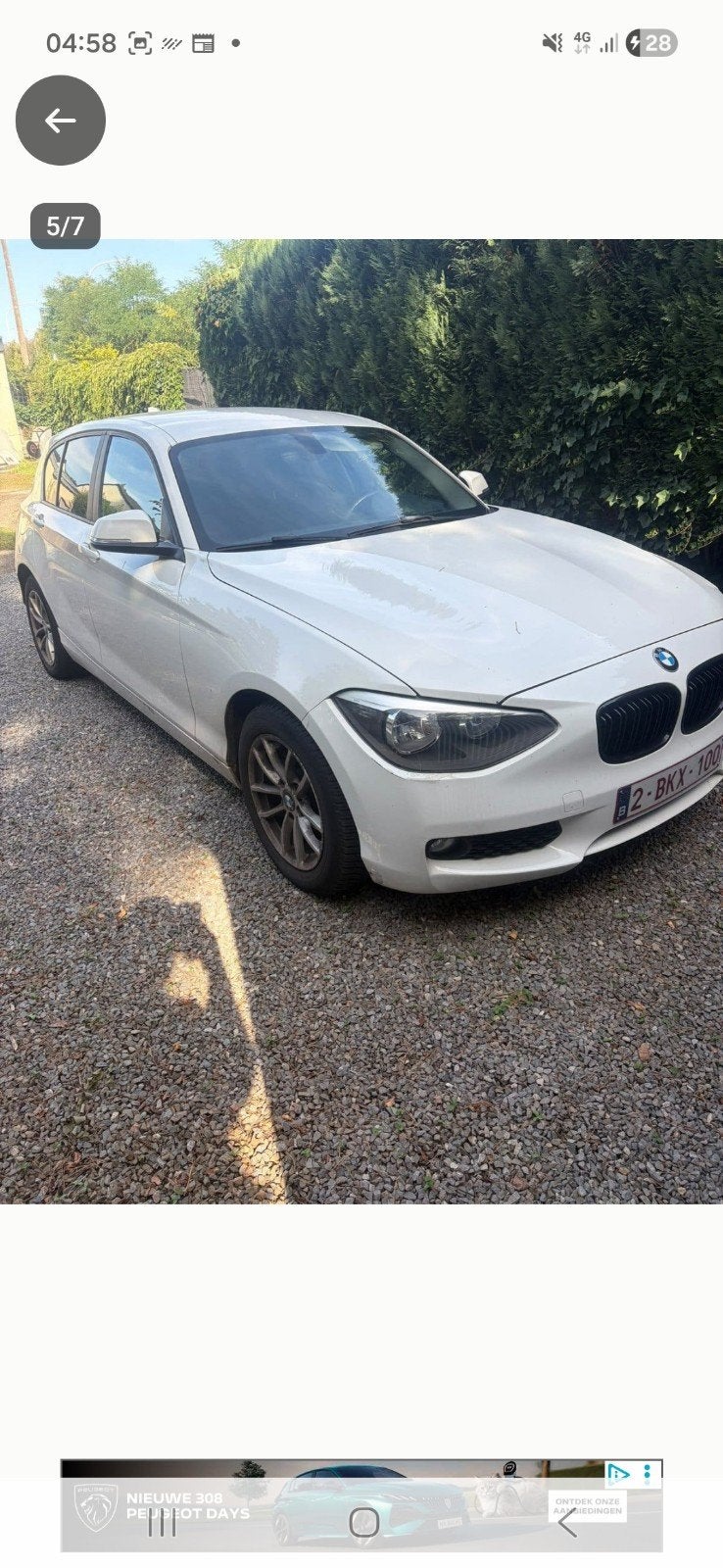bmw 118d, Auto's, Wit, Diesel, Particulier, Te koop