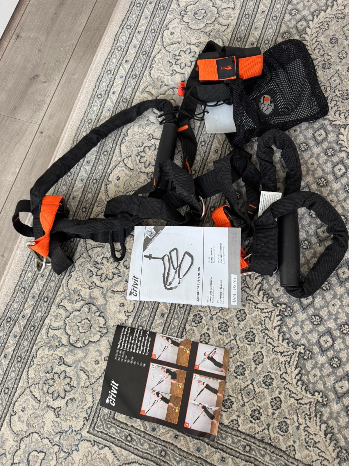 Crivit Suspension Trainer Straps like new with carrying net, Sport en Fitness, Ophalen of Verzenden, Nieuw