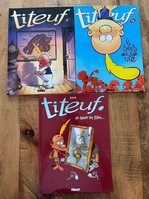 Lot de 3 BD Titeuf de ZEP N1 - 3 - 12 En très bon état, Plusieurs BD, Enlèvement, Utilisé, Zep
