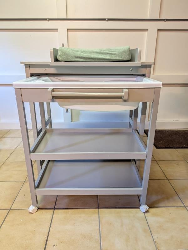 QUAX luiertafel met bad (inclusief kussen en 2 hoezen), Ophalen, Gebruikt, Overige typen, Overige merken
