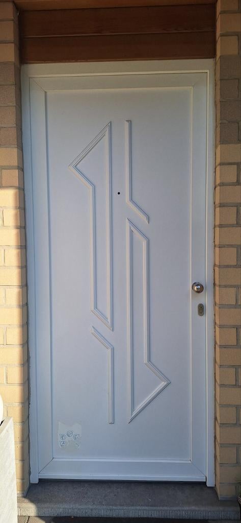 Witte PVC voordeur in perfecte staat, Doe-het-zelf en Bouw, Ophalen, Kunststof, 80 tot 100 cm, 215 cm of meer