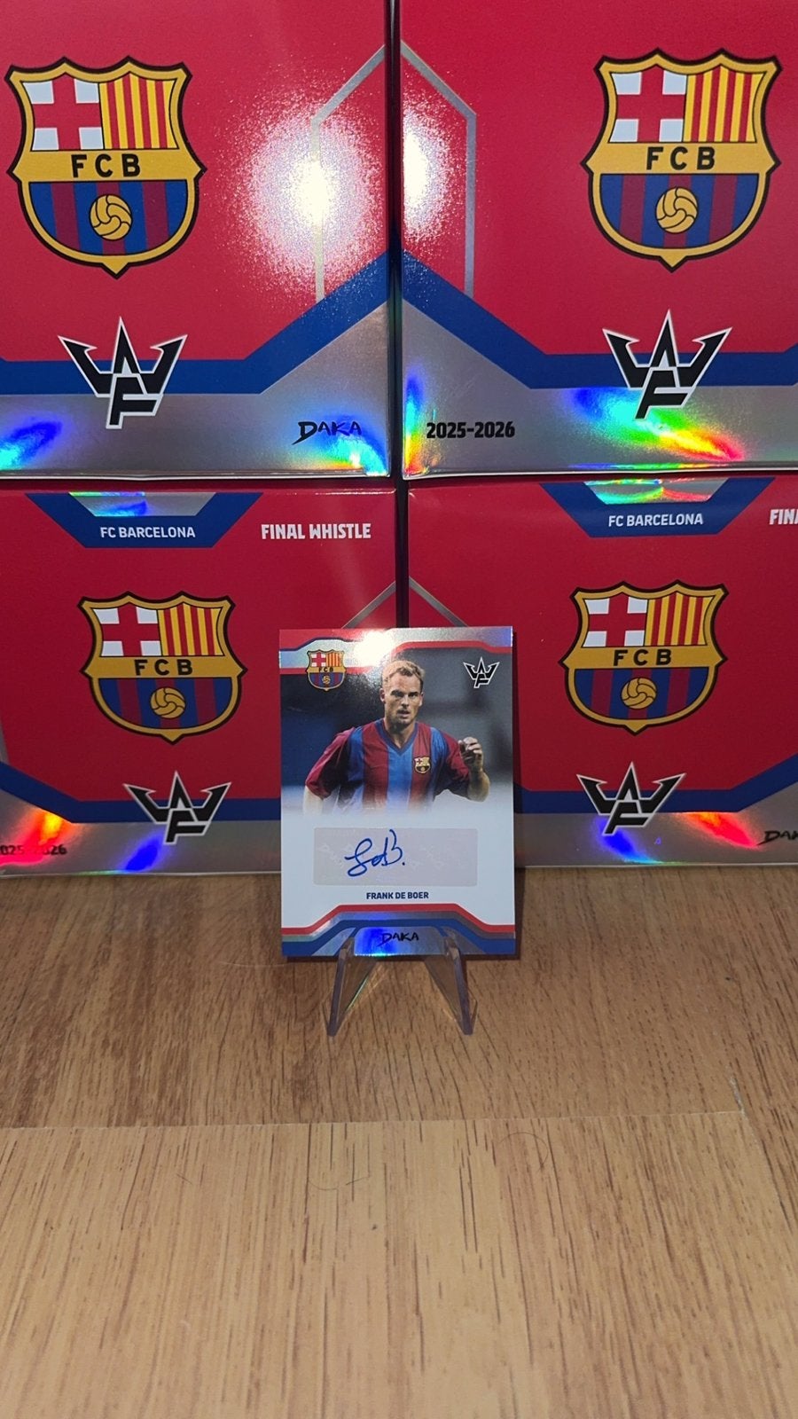 Frank de Boer FC Barcelona Final Whistle Auto 45/50 #AU-18-A, Ophalen of Verzenden, Nieuw, Plaatje