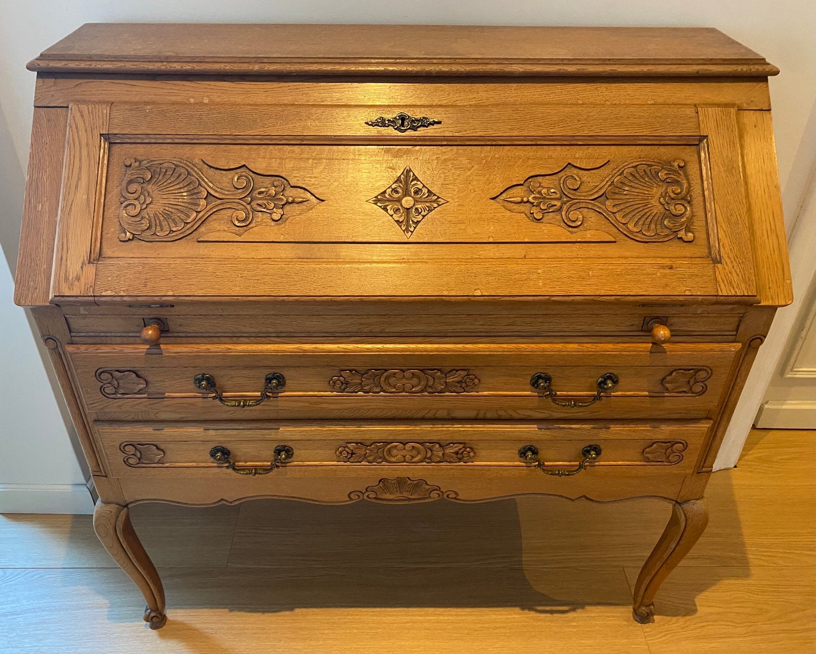 Secretaire in vol hout, Ophalen, Gebruikt