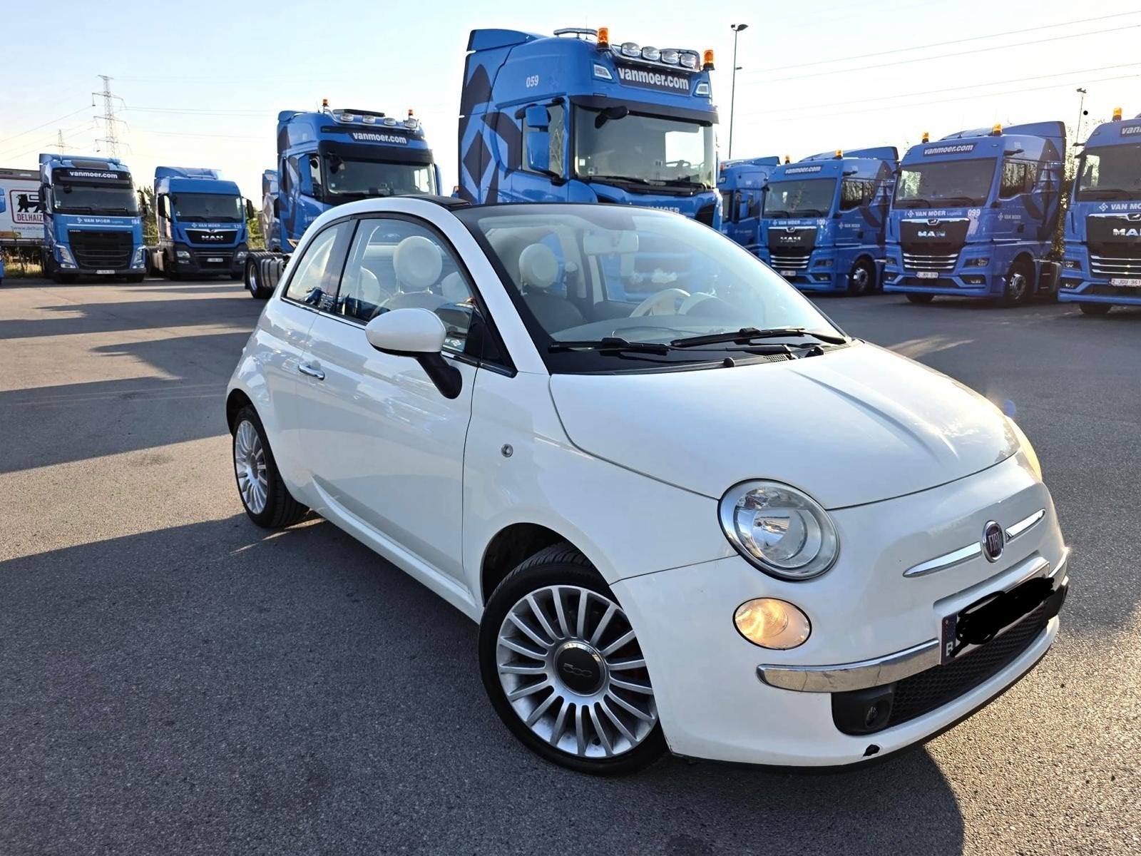 Fiat 500/102000km/Cabriolet, Autos, Cuir, USB, Achat, Beige