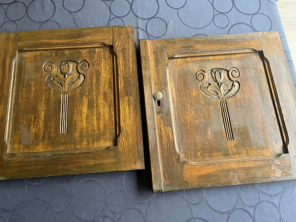 Gratis mooie Houten kastdeurtjes, Enlèvement, Utilisé, Autres essences de bois, Moins de 50 cm