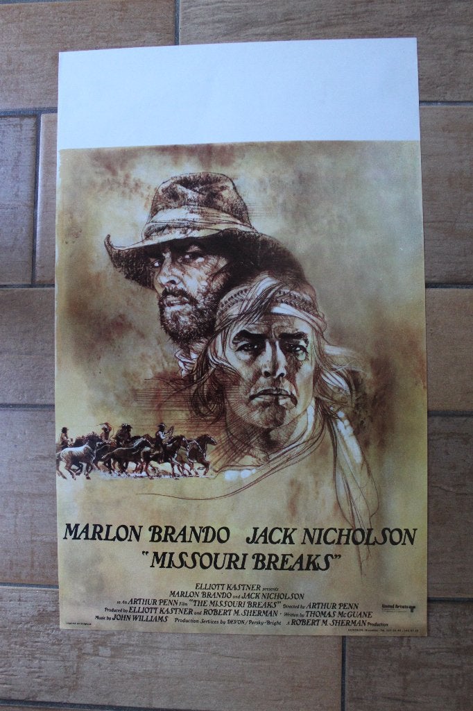 filmaffiche Jack Nicholson Missouri Breaks 1976 filmposter, Verzamelen, Posters, Zo goed als nieuw, Film en Tv, A1 t/m A3, Rechthoekig Staand