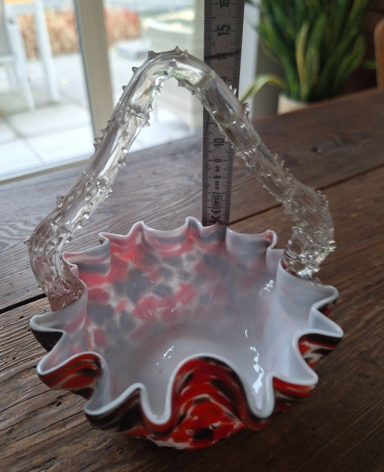 murano glas mandje, Ophalen of Verzenden