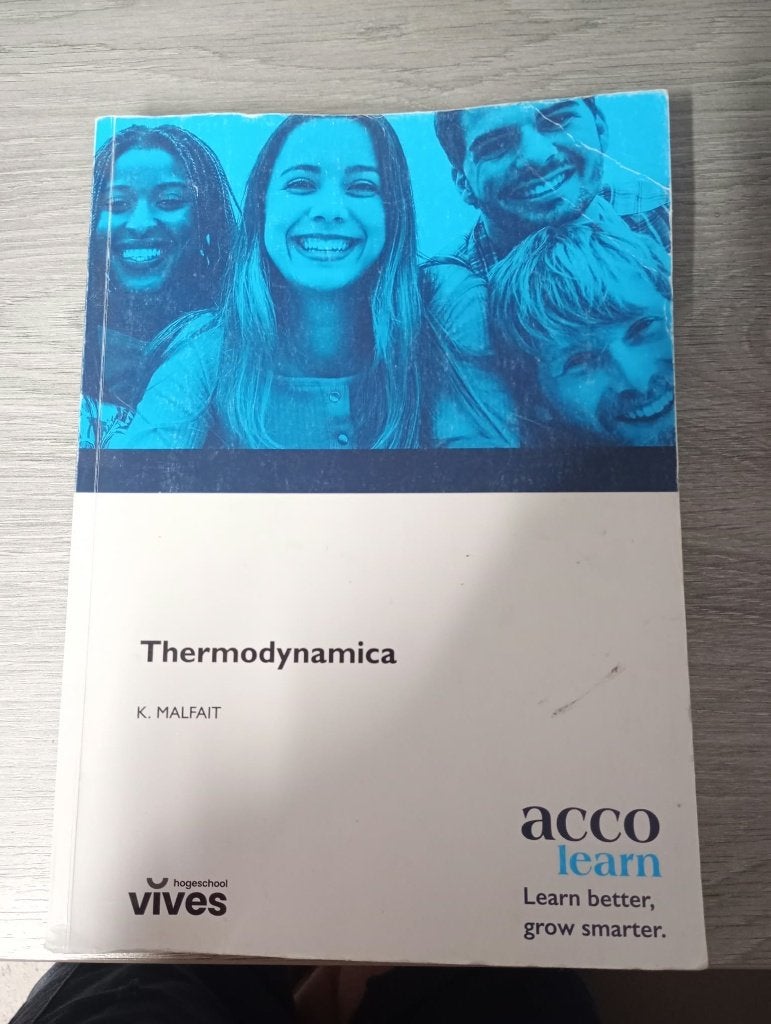 Thermodynamica K.MALFAIT, Boeken, K.MALFAIT, Hoger Onderwijs, Beta, Ophalen