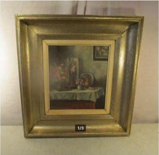 œuvre peinte ancienne 'Fleurs et sculpture' - Van Genesen, Enlèvement ou Envoi