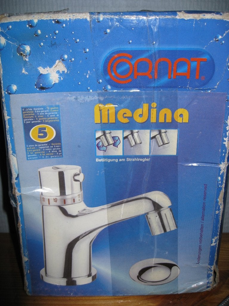 thermostatische lavabo of bad kraan medina, Doe-het-zelf en Bouw, Sanitair, Ophalen, Nieuw, Chroom, Kraan