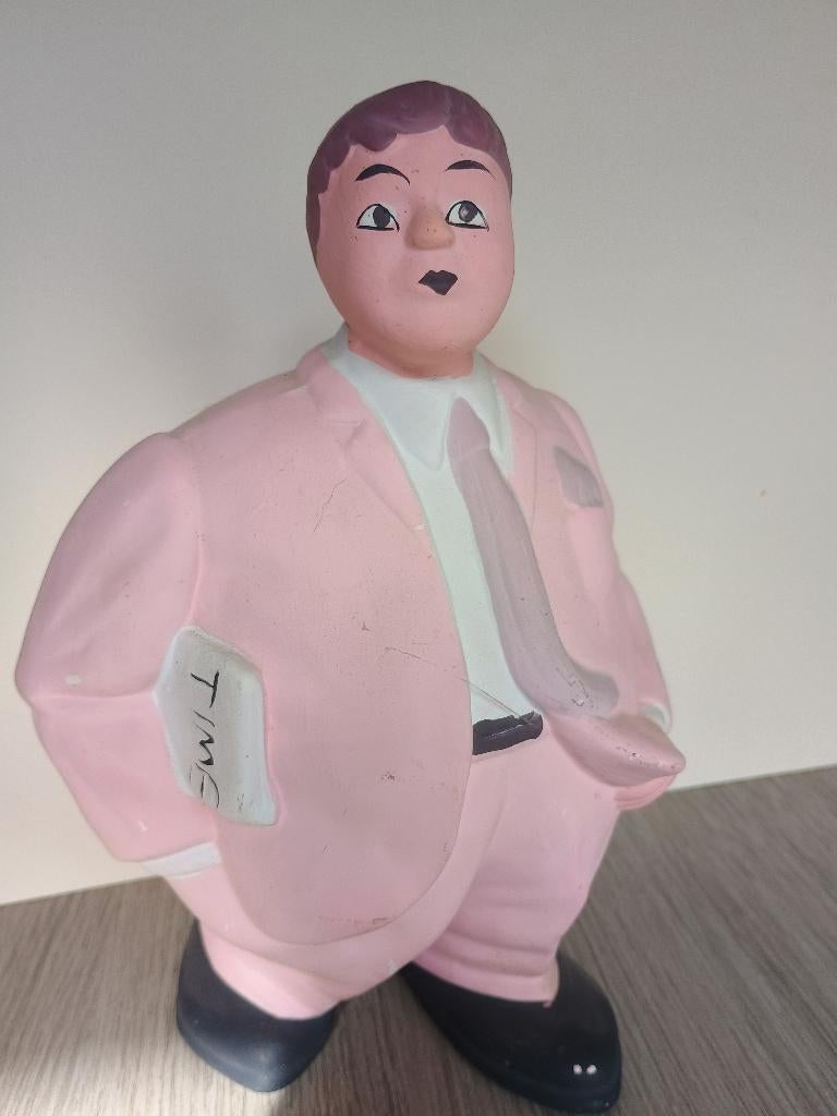 Italiaanse figuurtje jaren 80's  stijlvolle zakenman roze, Ophalen of Verzenden, Gebruikt