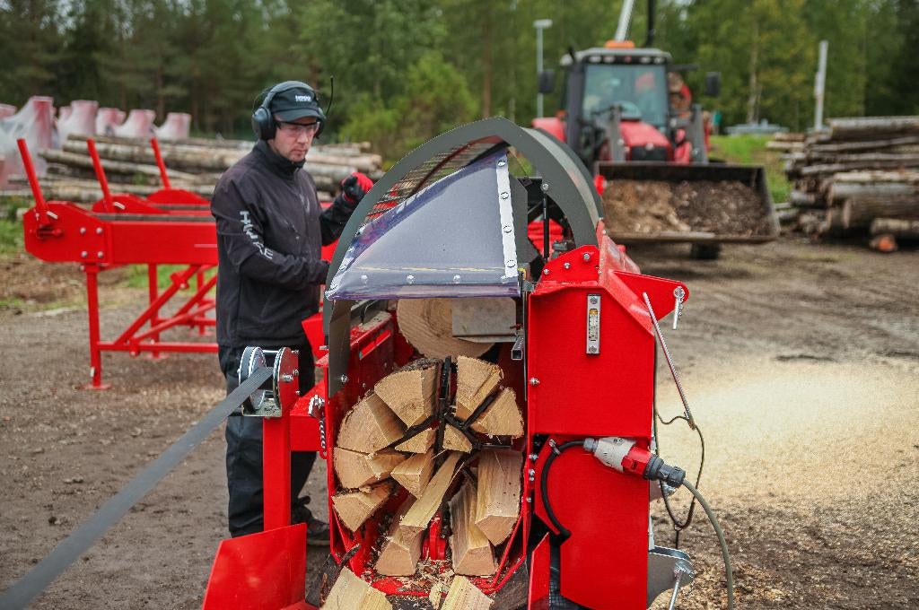 HAKKI PILKE 38 zaagkliefmachine kloofmachine Finse kwaliteit, Tuin en Terras, Ophalen, Liggend, Zo goed als nieuw, Aftakas