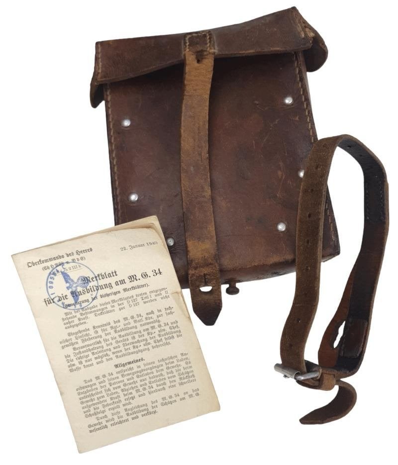 Trousse à outils mg34/42 avec livret et sangle, Collections, Enlèvement ou Envoi
