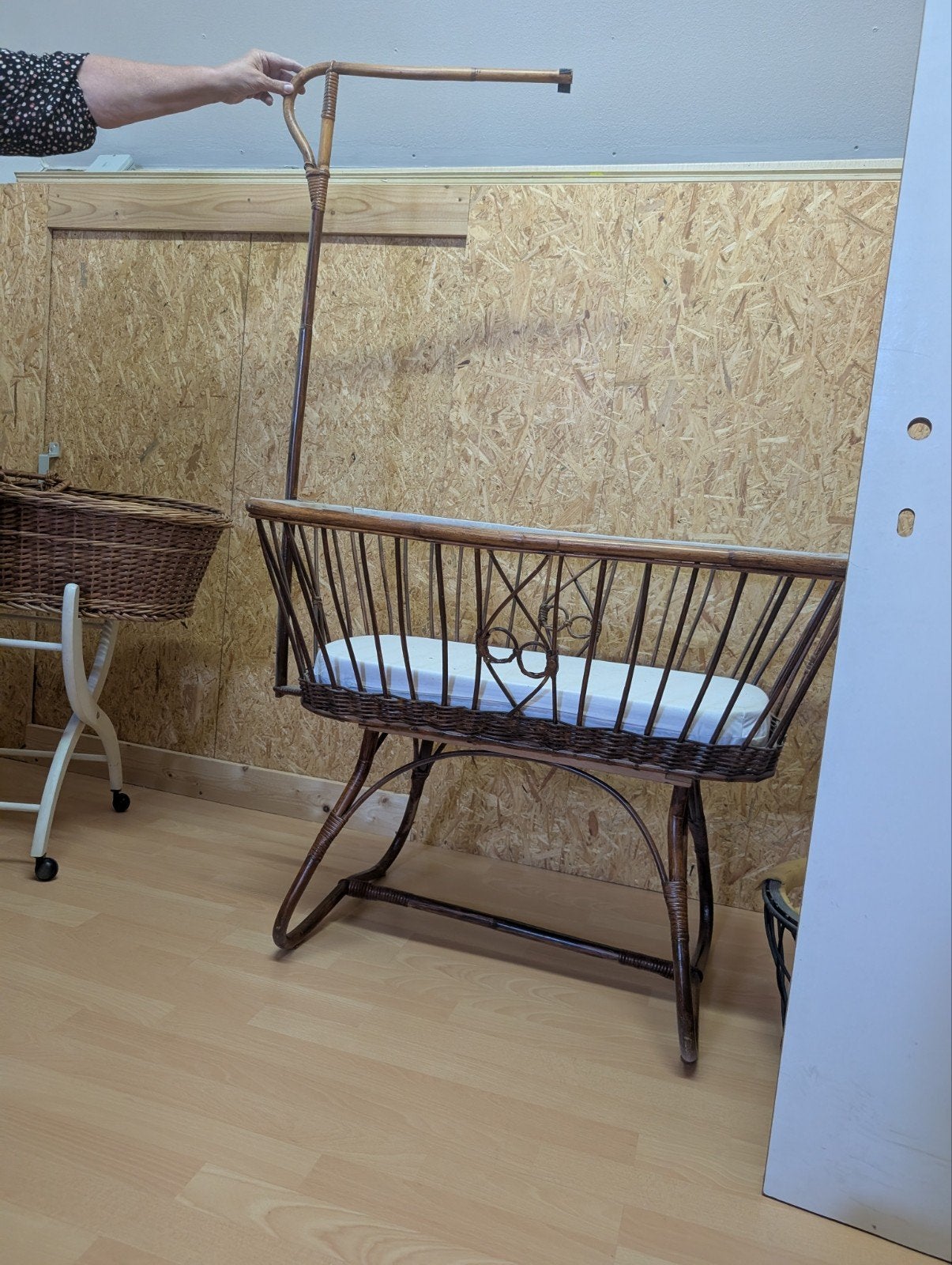 retro wieg met hemel, Kinderen en Baby's, Ophalen, Wieg