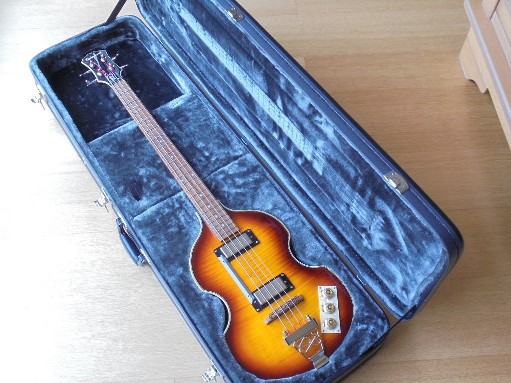 VIOLA bas Epiphone (par GIBSON), y compris HARDCASE original, Enlèvement ou Envoi, Comme neuf, Hollow body, Epiphone