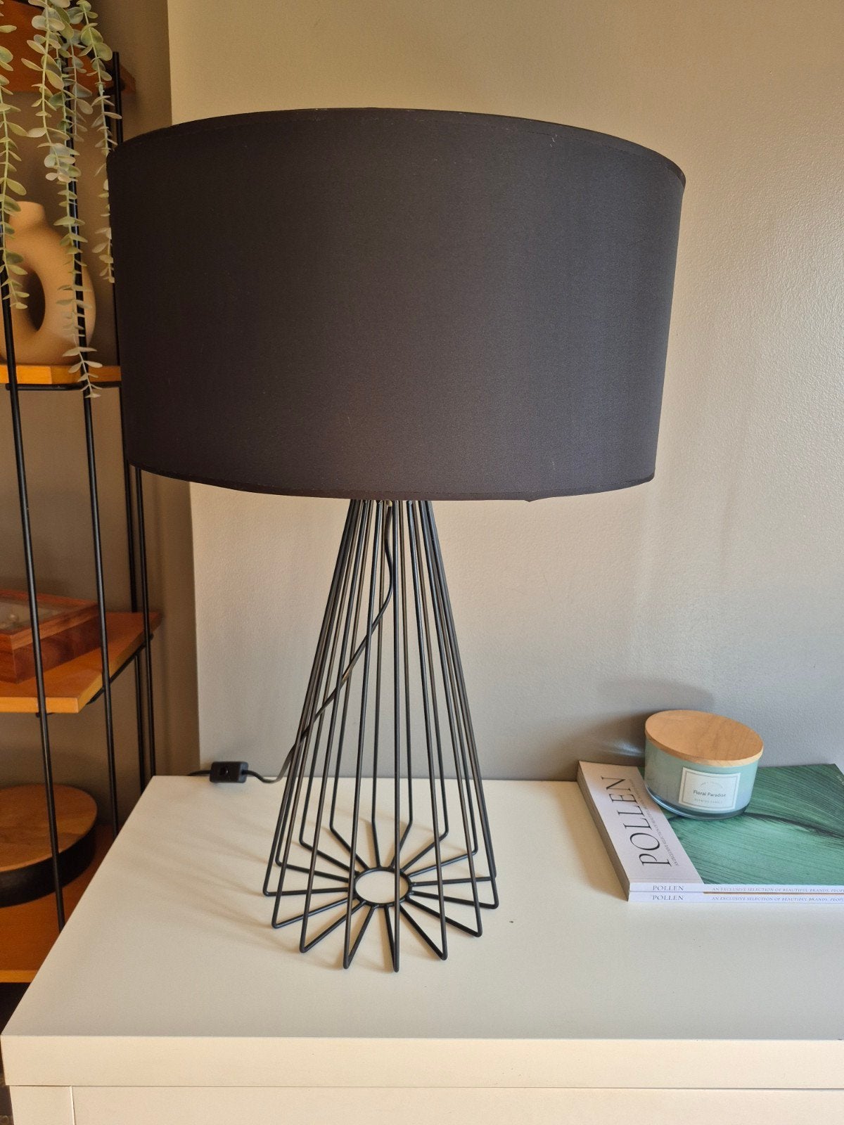 Lampe de table / design industriel en métal Erika Lussiol, Enlèvement ou Envoi, Noir, Métal