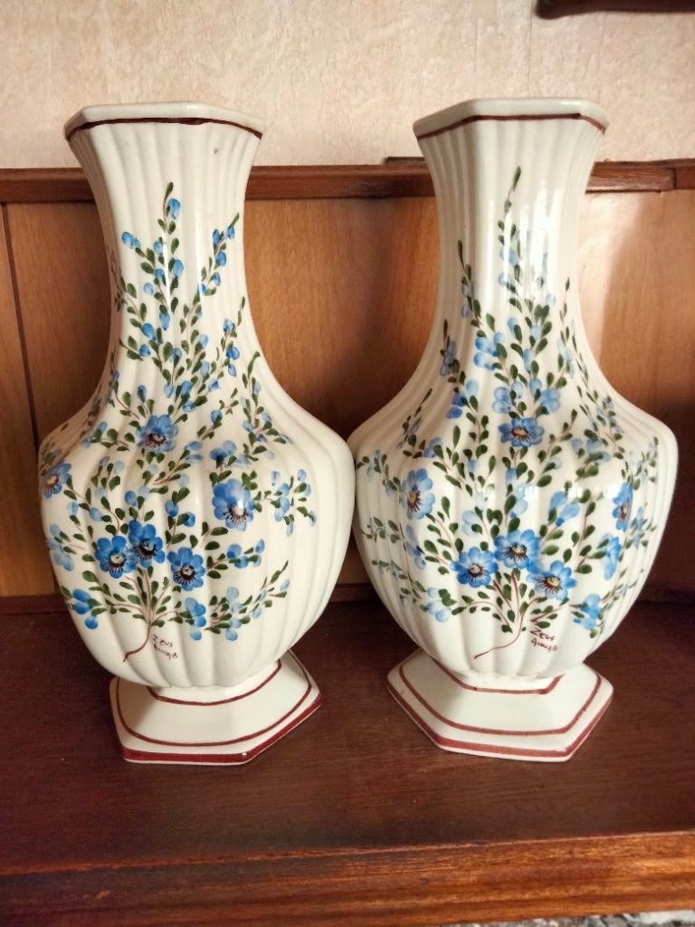 Vazen, Huis en Inrichting, Woonaccessoires | Vazen, Ophalen, Blauw, Zo goed als nieuw, Geschikt voor droogbloemen