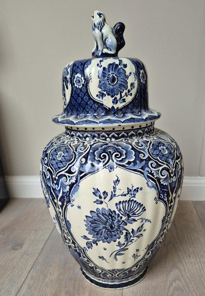 Delfst Blauw Royal Sphinx By Boch Holland, Antiek en Kunst, Antiek | Keramiek en Aardewerk, Ophalen