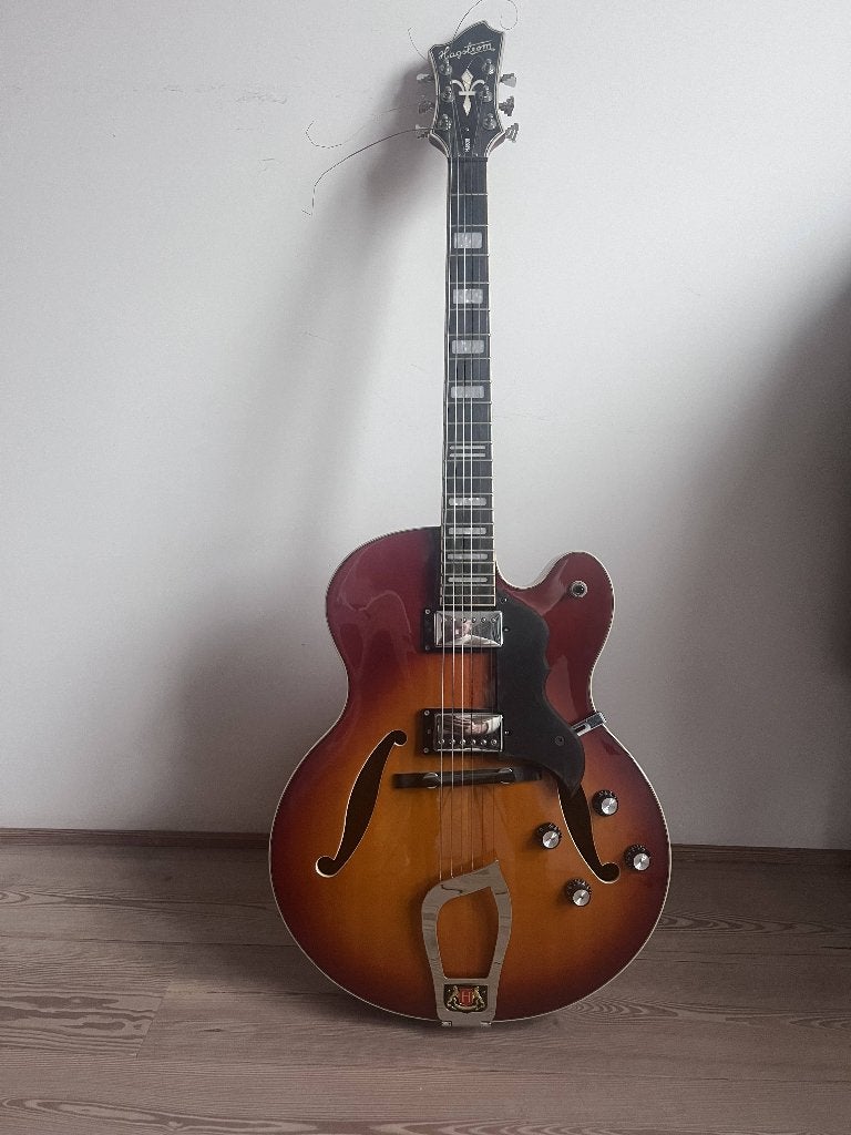 Hagström HJ-800 jazzgitaar (archtop) – Vintage Sunburst, Musique & Instruments, Enlèvement, Comme neuf, Hollow body, Autres marques