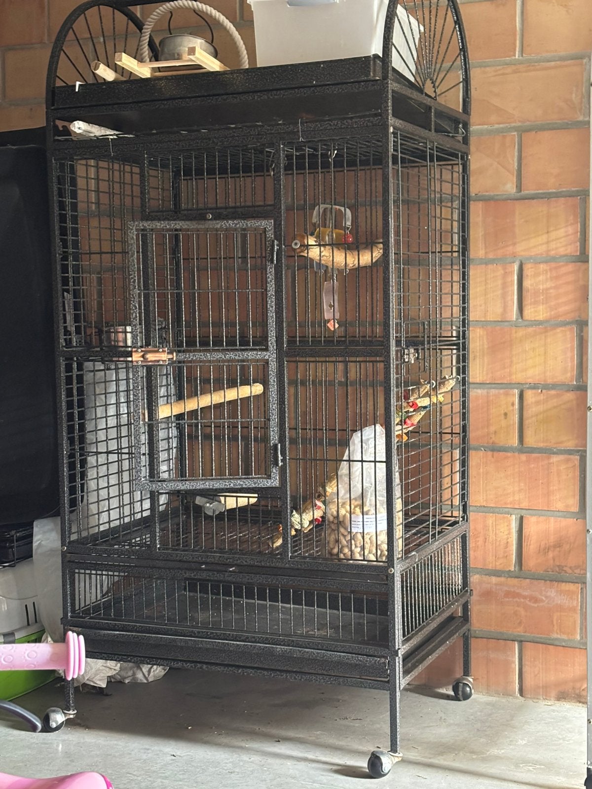 Mooie vogelkooi, Dieren en Toebehoren, Ophalen, Gebruikt, Metaal, Vogelkooi