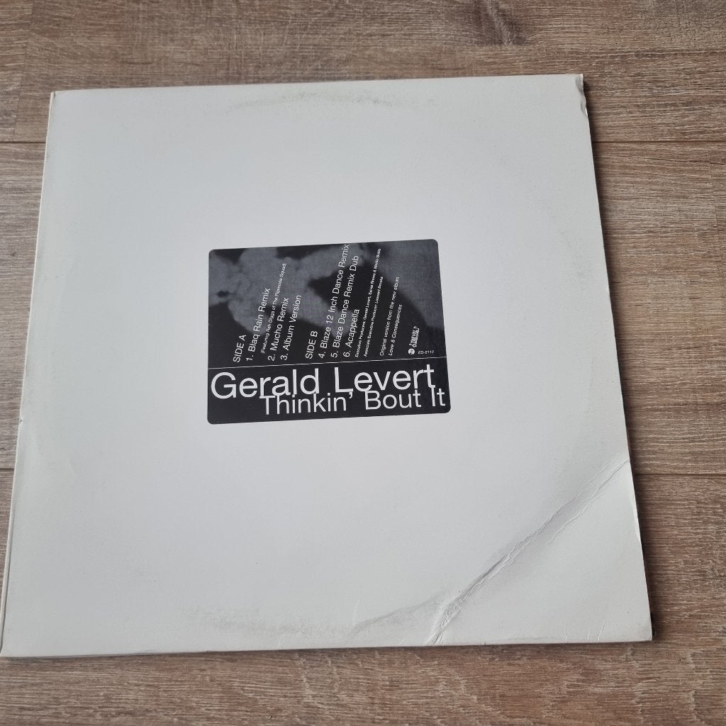 12" Gerald Levert – Thinkin' Bout It, CD & DVD, Vinyles Singles, 12 pouces, Enlèvement ou Envoi, Utilisé, Dance et House