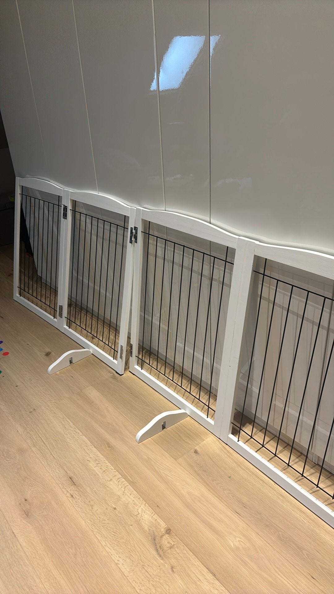 • Vrijstaand Houten Hondenhek opvouwbaar Wit, Enlèvement, Comme neuf, Chiens