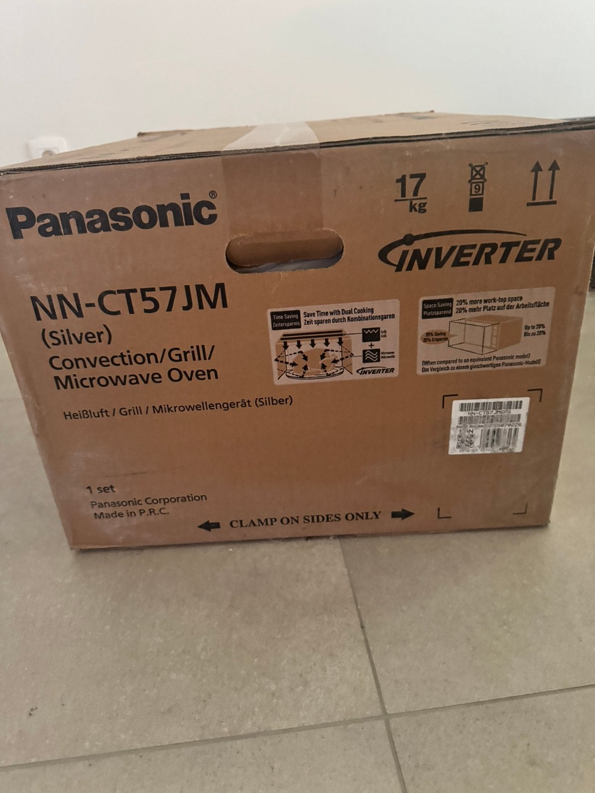 PANASONIC INVERTER NIEUW IN DOOS, Ophalen of Verzenden, Draaiplateau, Combi-microgolfoven, Grill