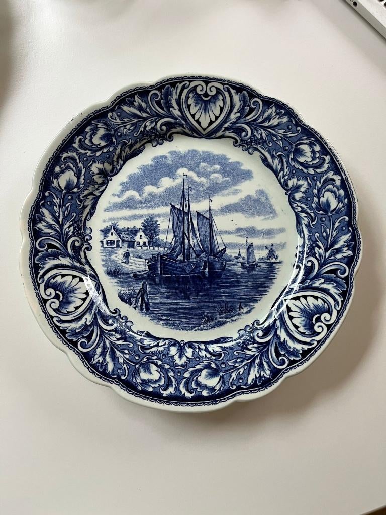 Bord Delfts Blauw 25,5CM Royal Sphinx Maastricht Antiek, Antiek en Kunst, Antiek | Keramiek en Aardewerk, Ophalen of Verzenden