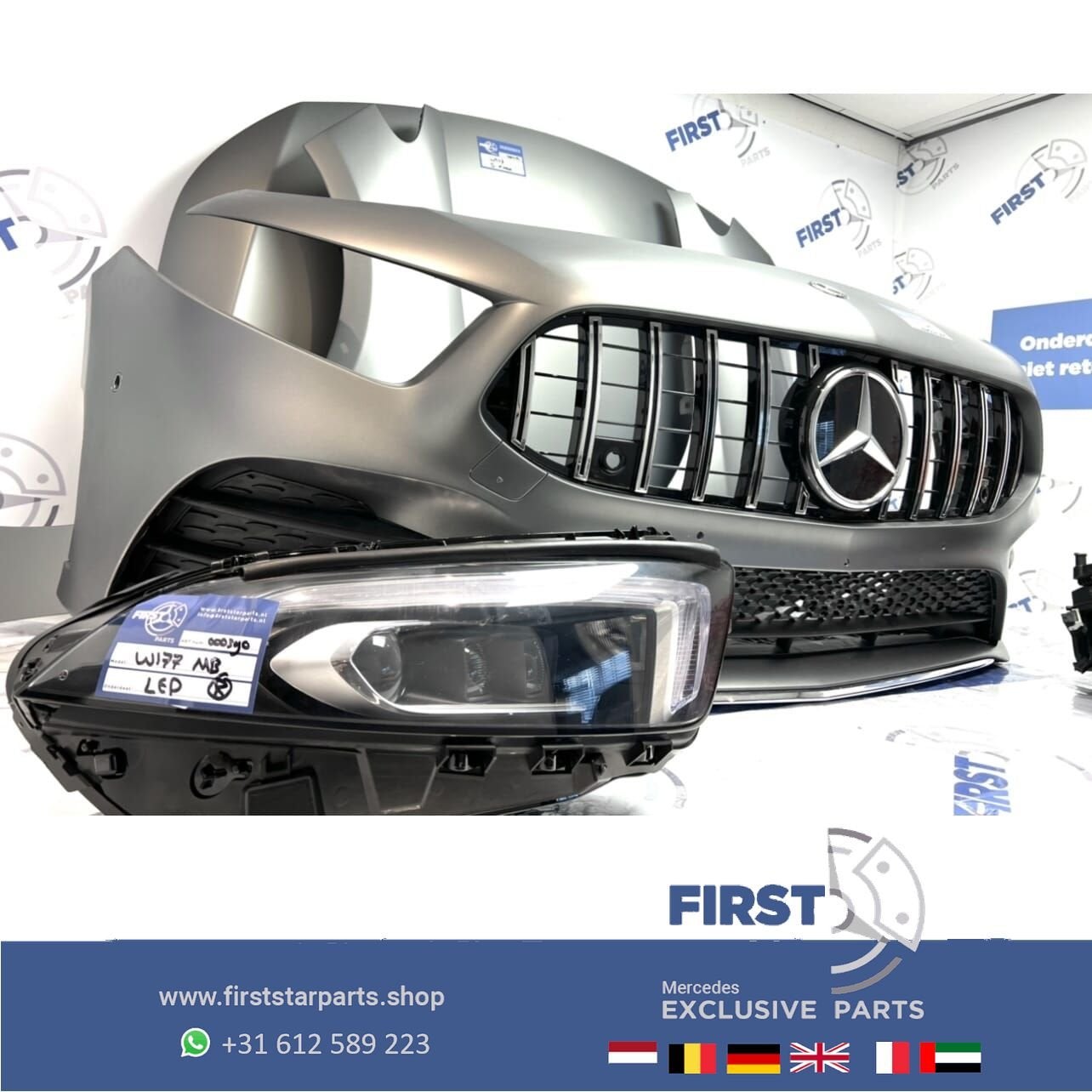 2022 W177 V177 AMG VOORKOP 662 MAT GRIJS Mercedes A KLASSE 2, Gebruikt, -, Voor, Ophalen of Verzenden