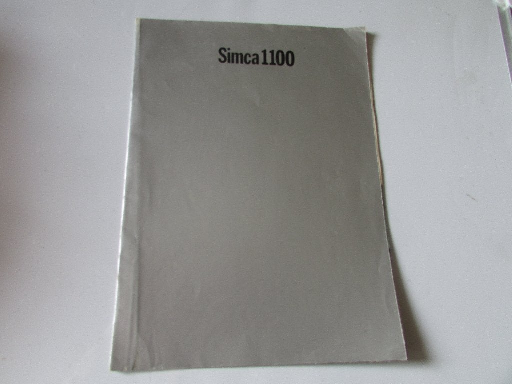 SIMCA 1100 ; BROCHURE, Boeken, Ophalen of Verzenden, Gelezen, Folder