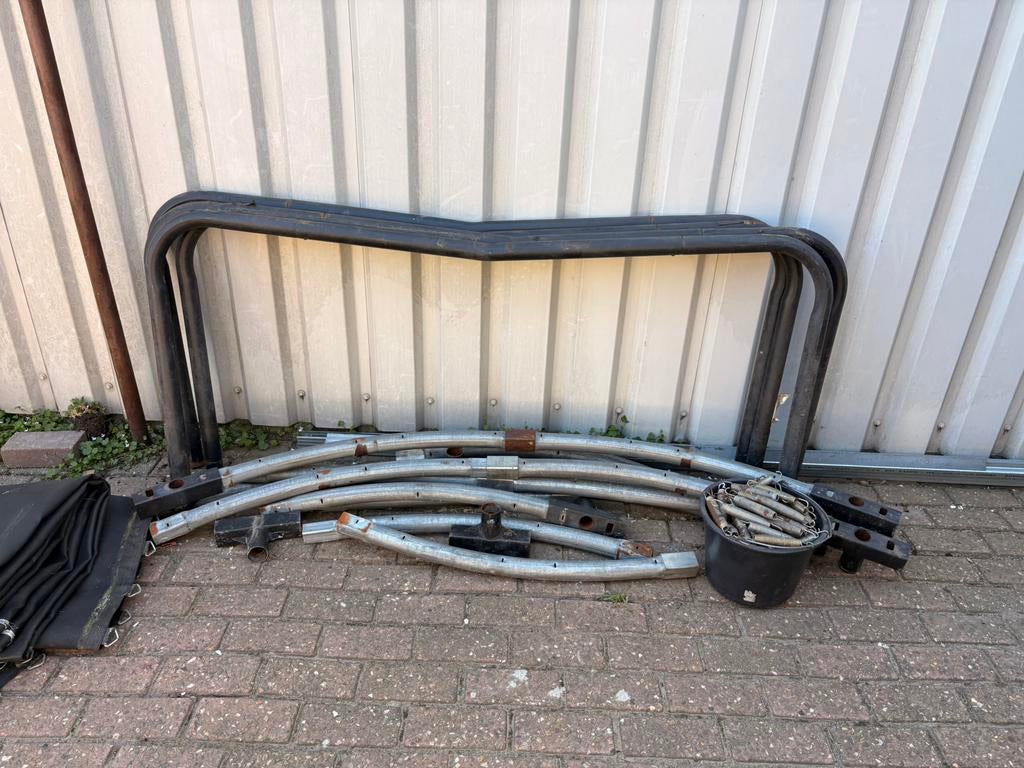 Trampoline jumpking groot ovaal, Ophalen, Gebruikt