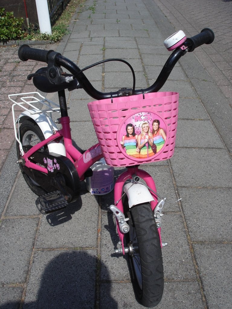 Loekie K3 meisjesfiets 12 inch, Fietsen en Brommers, Ophalen, Terugtraprem, Gebruikt, Loekie