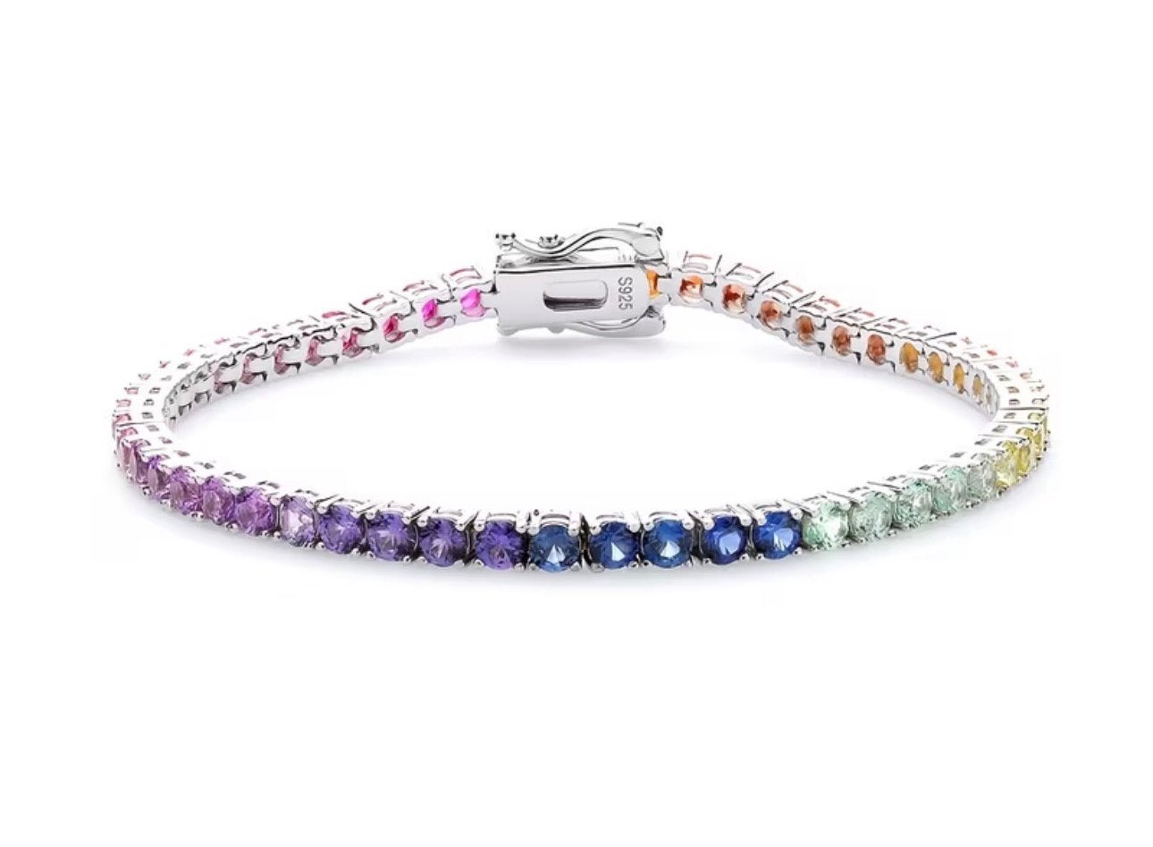 S925 moissanite tennisarmband van sterling zilver, Overige kleuren, Nieuw, Ophalen of Verzenden, Met edelsteen