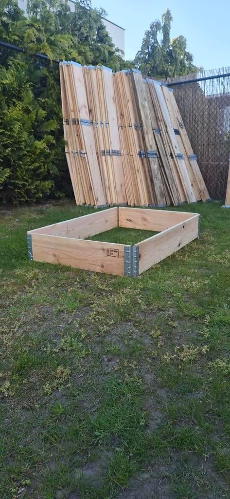 Bacs de potager, bords de palettes, colliers. 15€/p, Jardin & Terrasse, Enlèvement ou Envoi, Bois