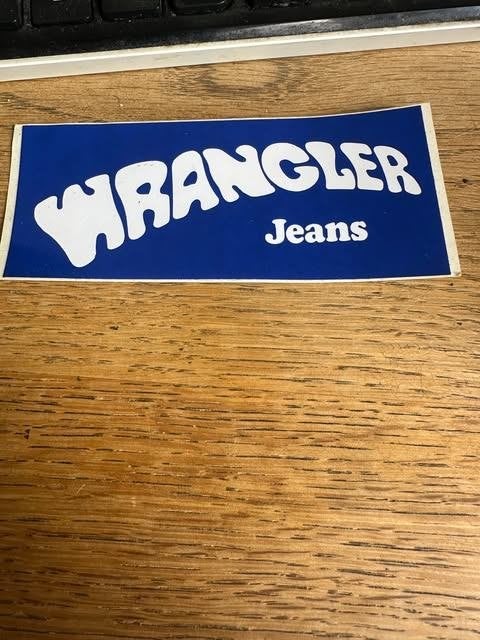 sticker Wrangler jeans, Ophalen of Verzenden, Zo goed als nieuw, Bedrijf of Vereniging