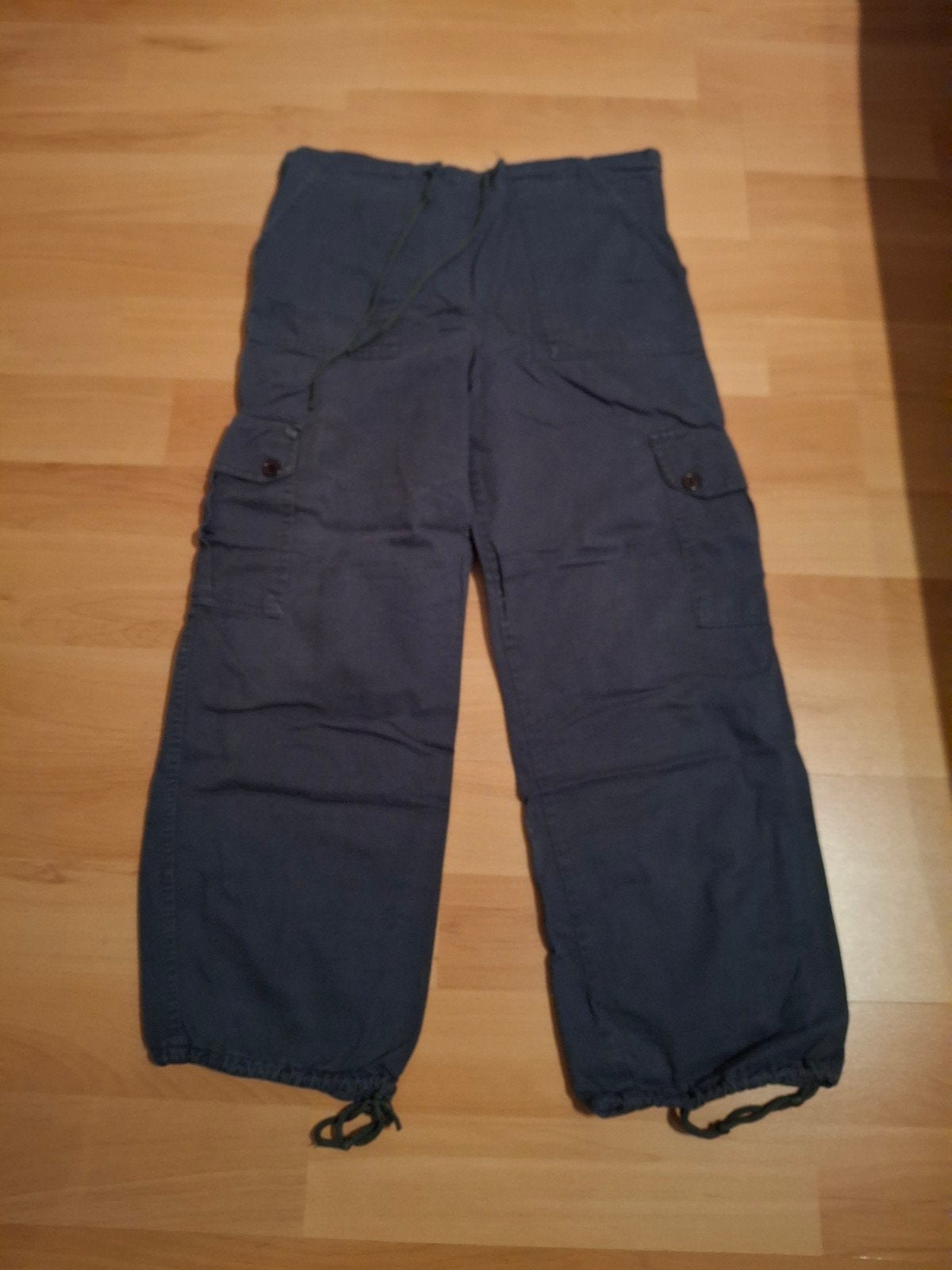 Blauwe katoenen baggy dames medium, Blauw, Zoë, Lang, Gedragen
