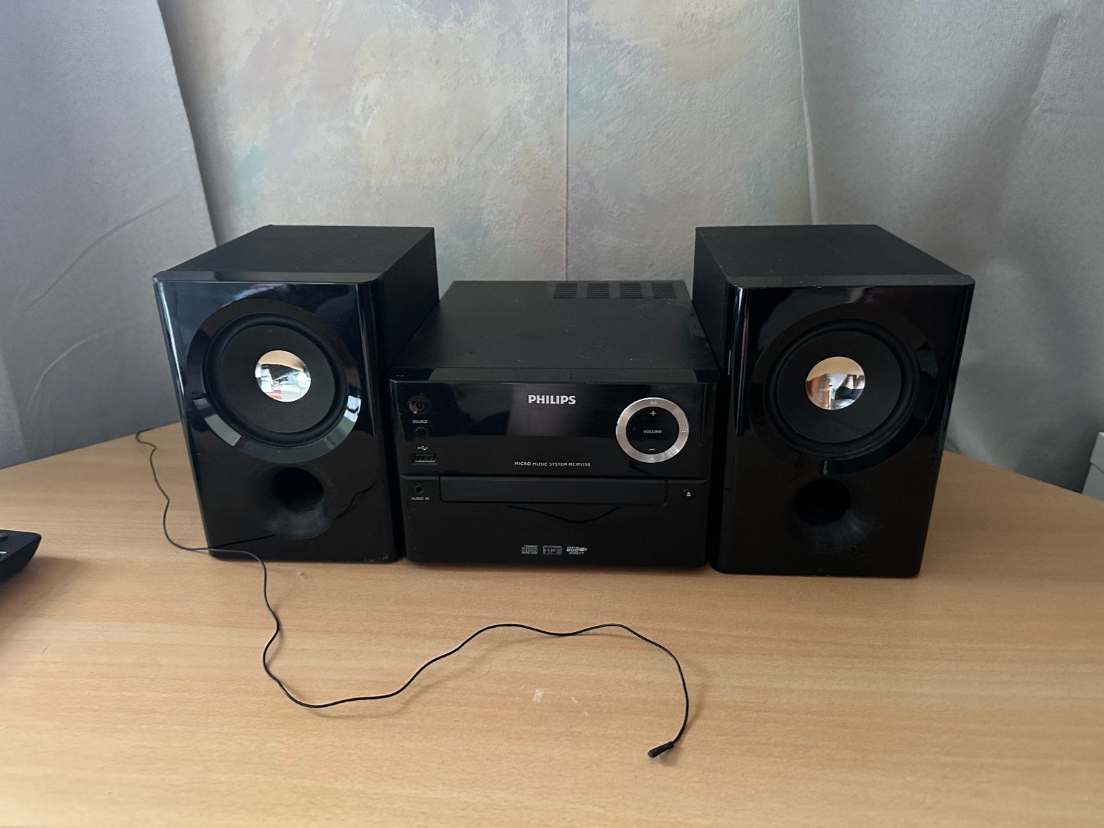 Radio noire avec 2 haut-parleurs, Enlèvement, Utilisé, Radio, Avec lecteur de CD